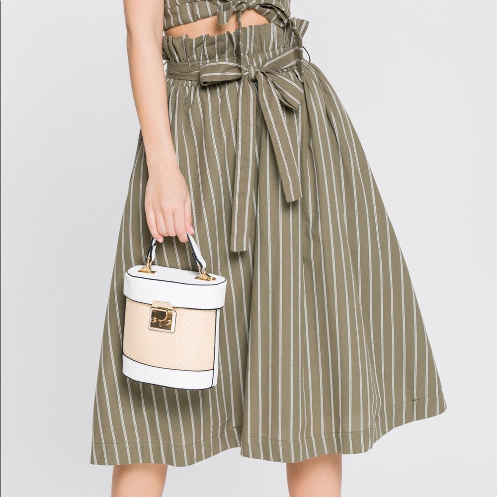 NWT English Factory Striped Midi Skirt